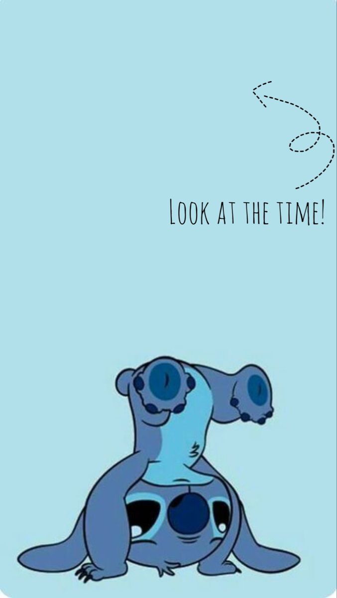 Stitch wallpaper ‘look at the time!’ | Disney wallpaper, Funny wallpaper, Iphone wallpaper quotes funny