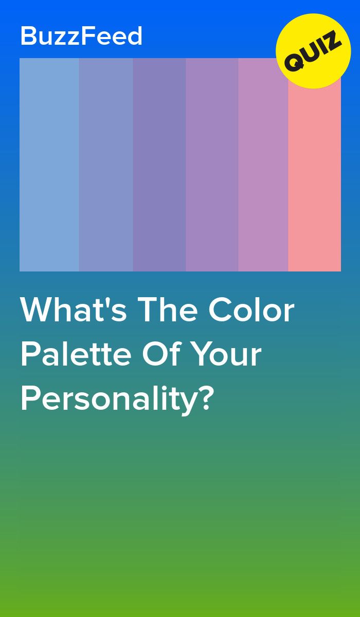 What's Your Personality Color Palette?