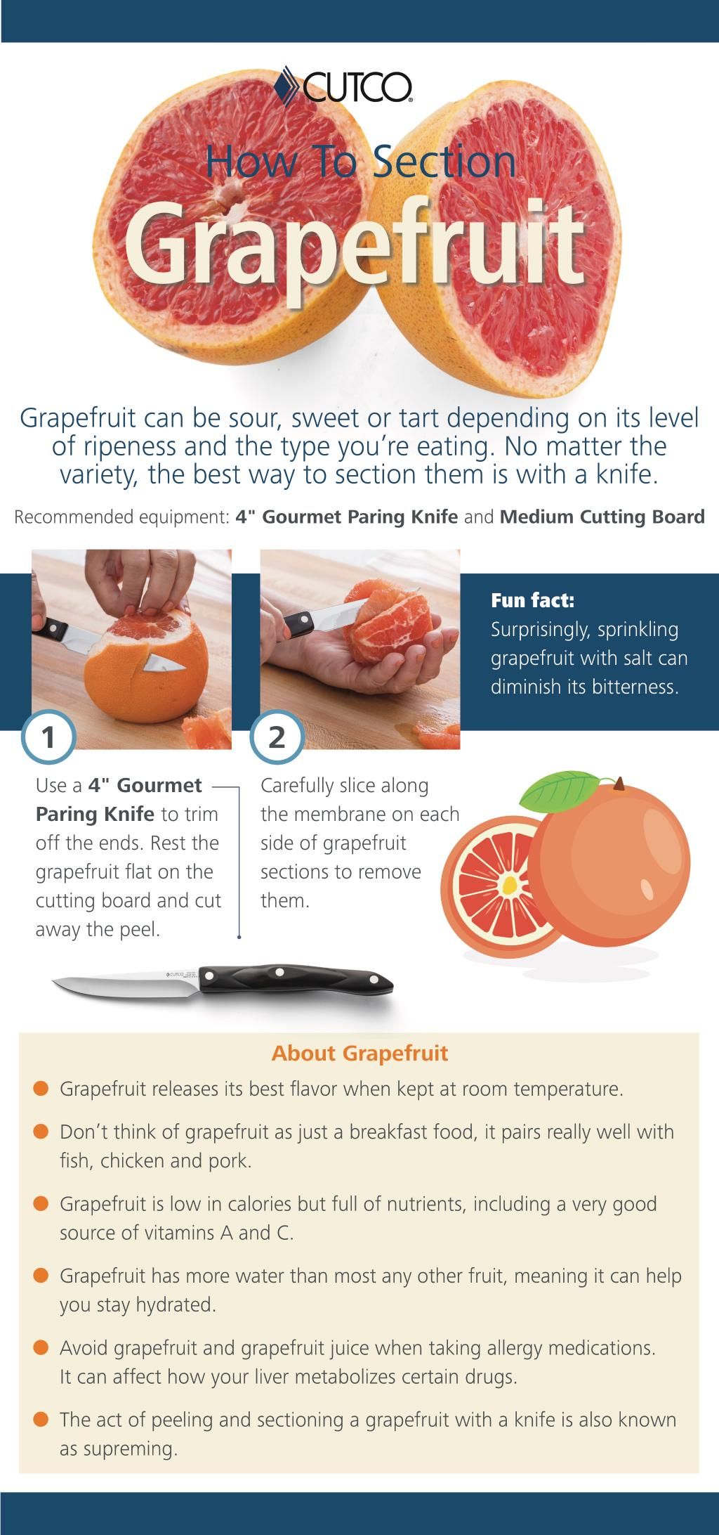 How to Section Grapefruit with a Knife