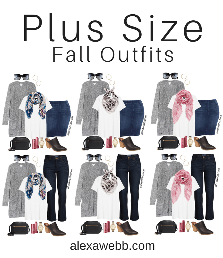 Plus Size Fall Outfits with Scarves