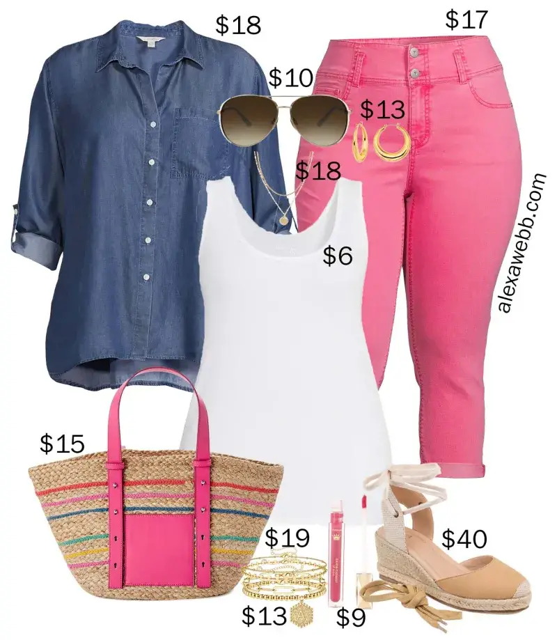 Plus Size on a Budget - Pink Crops Outfits