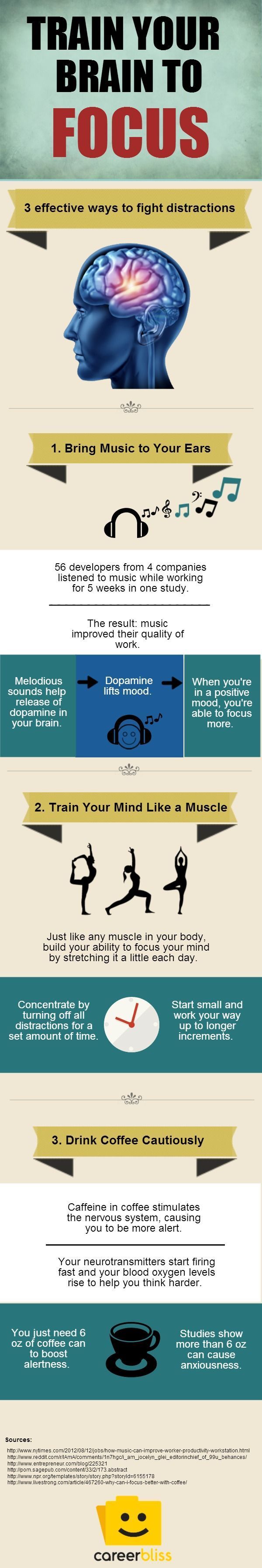 3 Ways to Train Your Brain to Focus [INFOGRAPHIC]