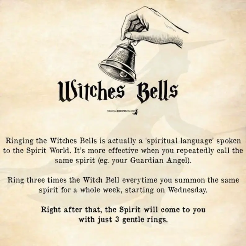 Brass & Wood Bell, Ritual Altar Bell, Witches Bells, School Bell