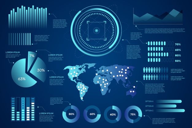 Free Vector | Futuristic infographic collection