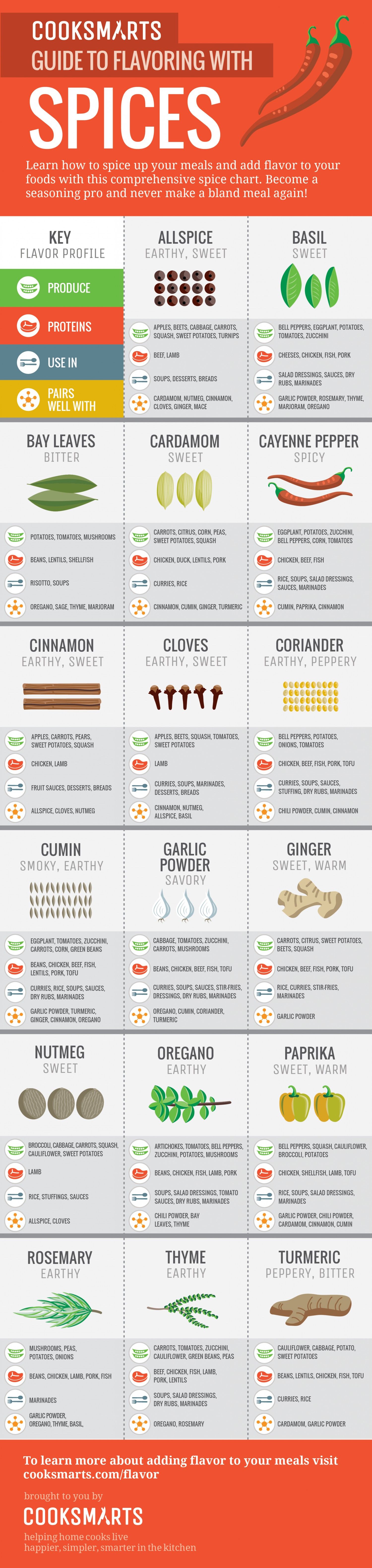 Guide to Flavoring with Spices (vertical)