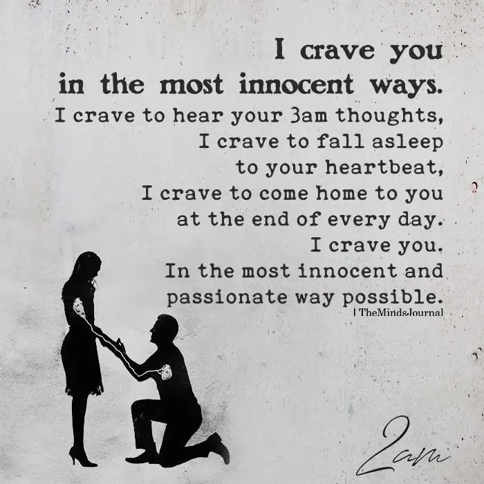 I Crave You In The Most Innocent Ways