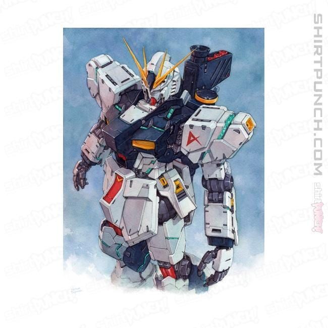 Nu Gundam Watercolor - Long Sleeve Shirts, Unisex / 3XL / White