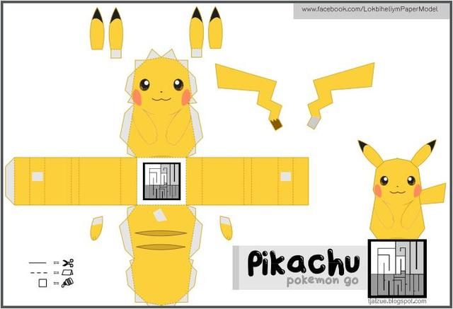 Pokemon Go - Easy-To-Build Pikachu Paper Toy - by Tonchat Jaizue