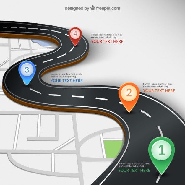 Premium Vector | Road infographic