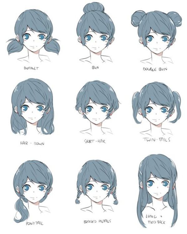 How To Draw Hair (Step By Step Image Guides) - Bored Art
