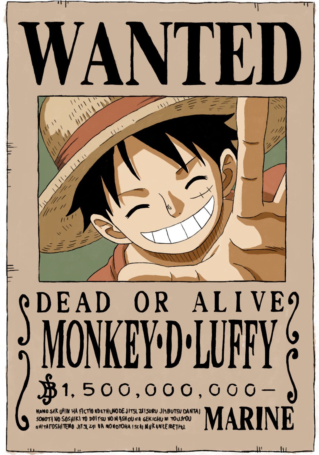 Luffy Wanted Poster / One Piece, Caac