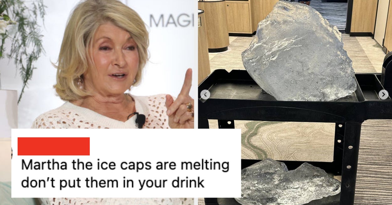 Martha Stewart Used A "Small Iceberg" As Ice For Her Cocktail, And People Are Real, Real Mad About It