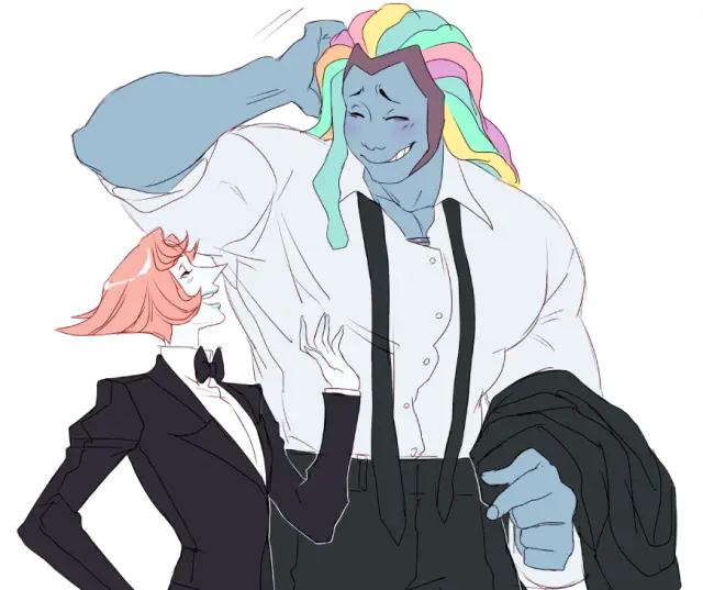 Tuxedoed Pearl and Bismuth | Steven Universe
