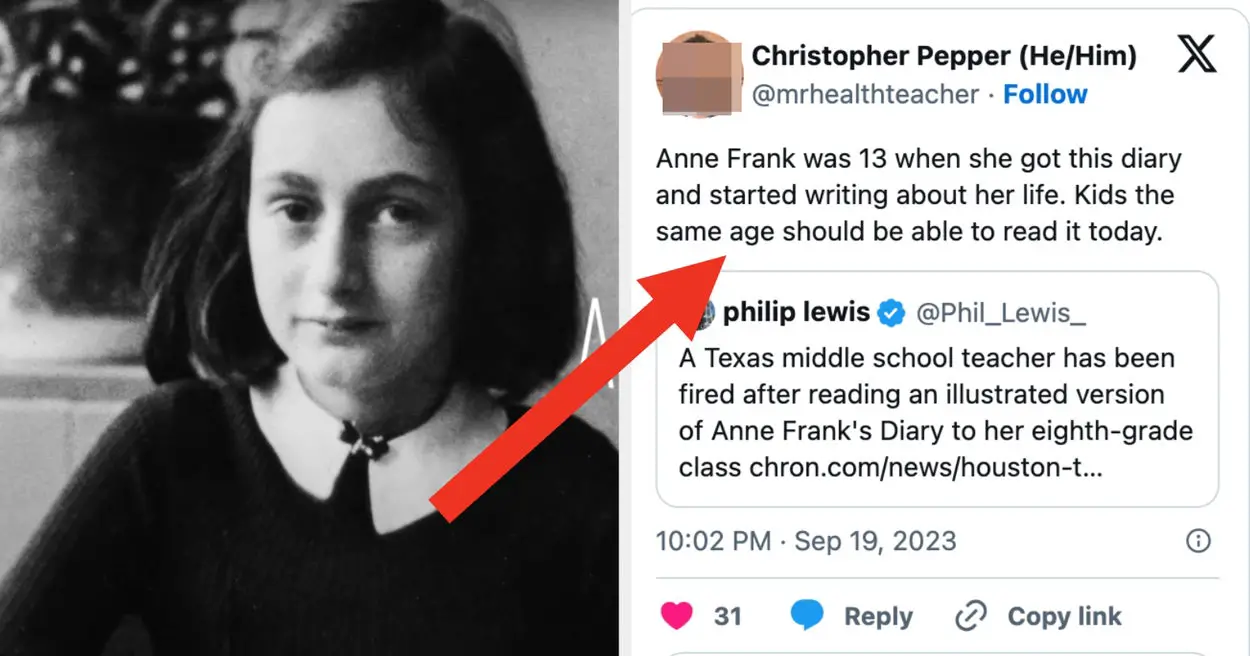 Firing Of Teacher Over Anne Frank Diary Adaptation Stirs Anger