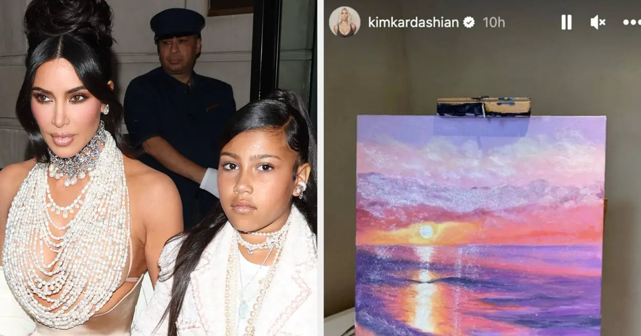Kim Kardashian Proudly Showcased Another One Of North West’s Genius Paintings After Previously Slamming “Embarrassing” People Who Questioned If Her Art Was Legit