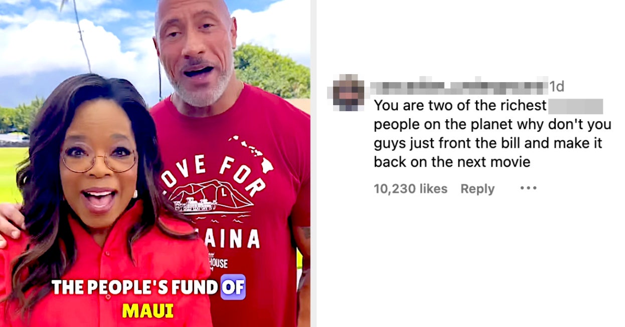 Oprah And The Rock Create Fund To Help Maui Fires