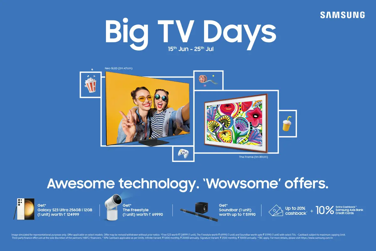 Samsung Big TV Days Sale Goes Live With Free Galaxy S23 Ultra, Freestyle Projector, Soundbars, Other Offers