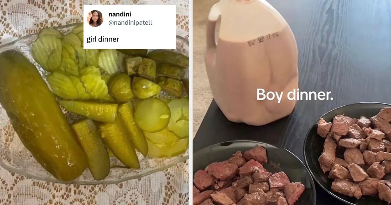 The Difference Between The "Girl Dinner" And "Boy Dinner" Meme Is Low-Key Terrifying