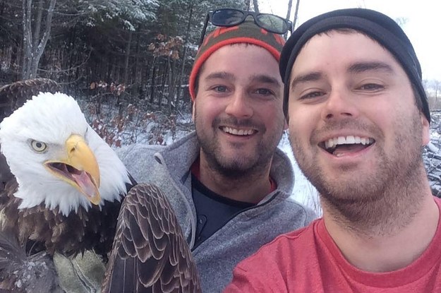 Two Canadian Guys Rescued A Bald Eagle And Then Took An Epic Selfie