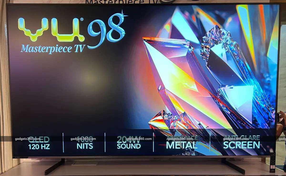 Vu Masterpiece QLED 98-inch and 85-inch Televisions Launched in India: Price, Specifications