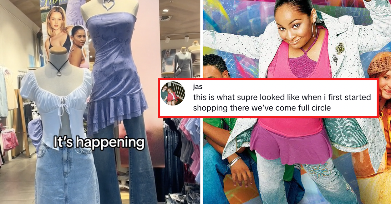 The 2000s Dress Over Jeans Trend Is Back In Full Force
