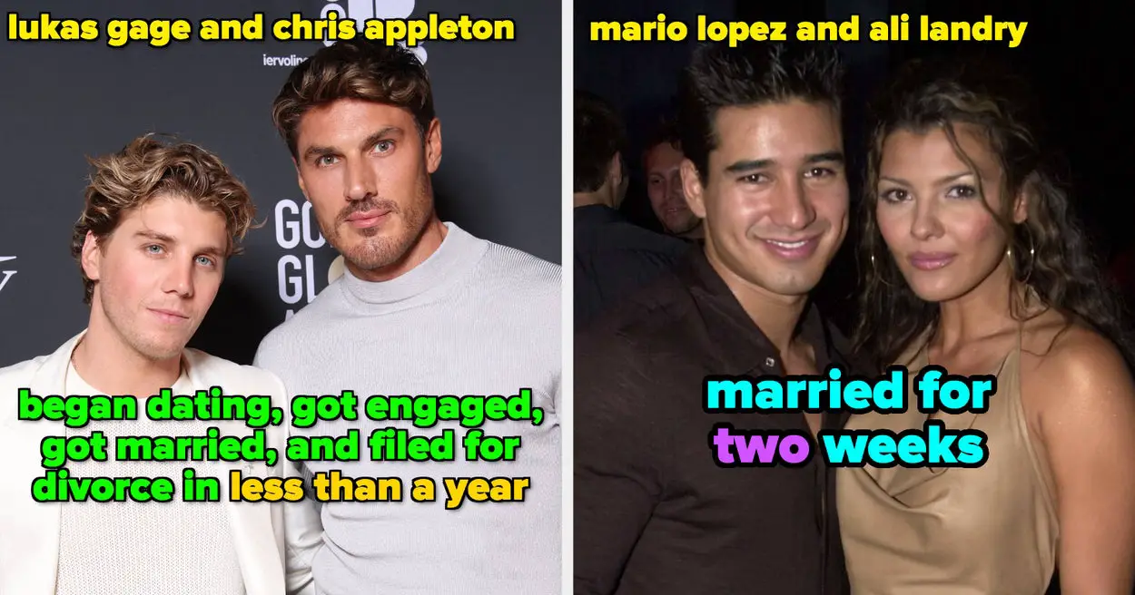 15 Celeb Couples That Got Married And Broke Up All Within The Span Of A Year
