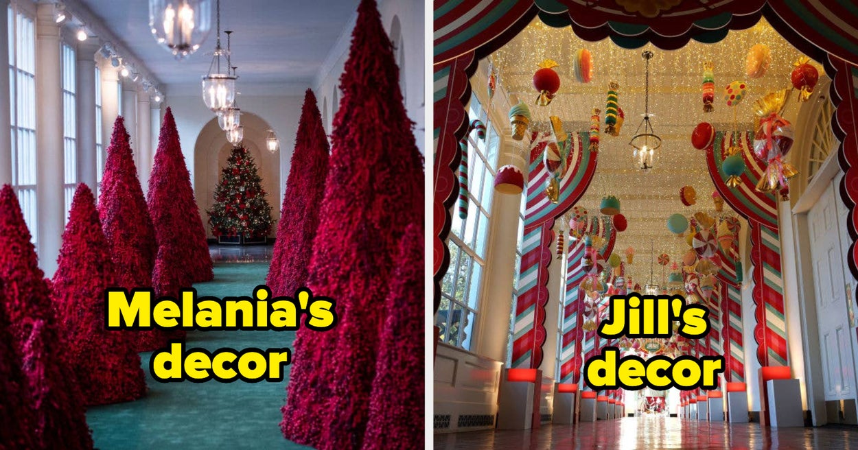 These Pictures Show The Dramatic Difference Between Melania Trump And Jill Biden's White House Christmas Decorations