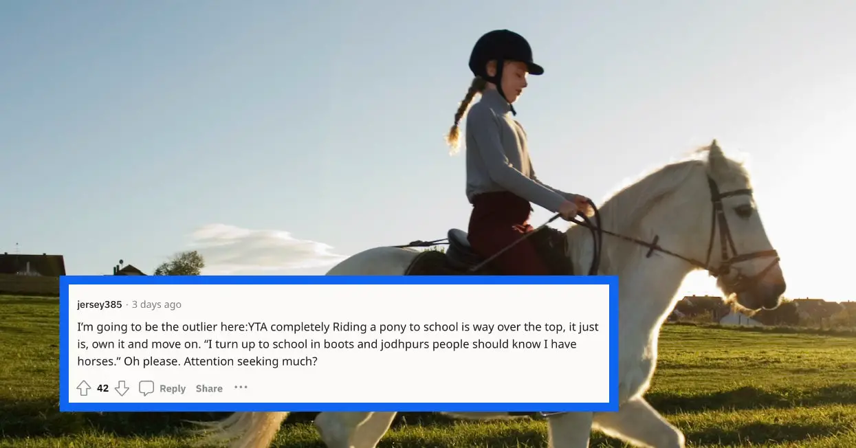 This Mom Allowed Her 7-Year-Old Daughter To Ride Her Pony To School. Now, Parents Are Accusing Her Of Having "No Self-Awareness" After Their Kids Got Upset