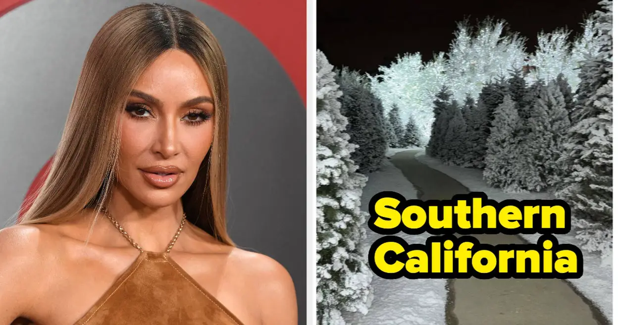 Kim Kardashian Creates Snow-Covered California Oasis for Christmas