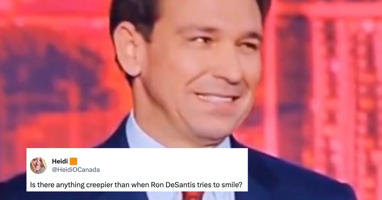 The Internet Is Having A Field Day Over Ron DeSantis Being Physically Unable To Smile Like A Human Being