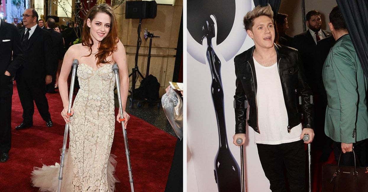 15 Red Carpet Outfits That Included Crutches, Casts, And Slings