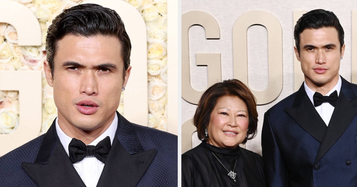 Charles Melton's 2024 Golden Globes Date Was His Mother, And It Was Very Cute