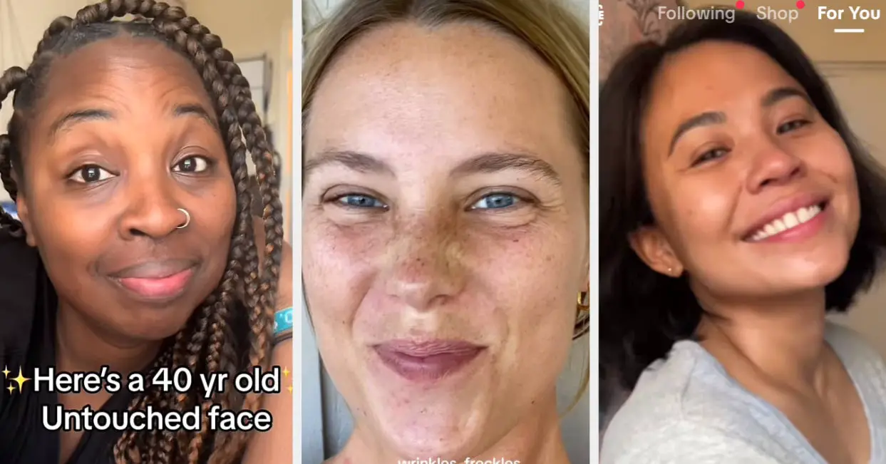 "Let's Normalize Natural Skin": Women Of All Ages Are Posting Their "Untouched Face" On TikTok