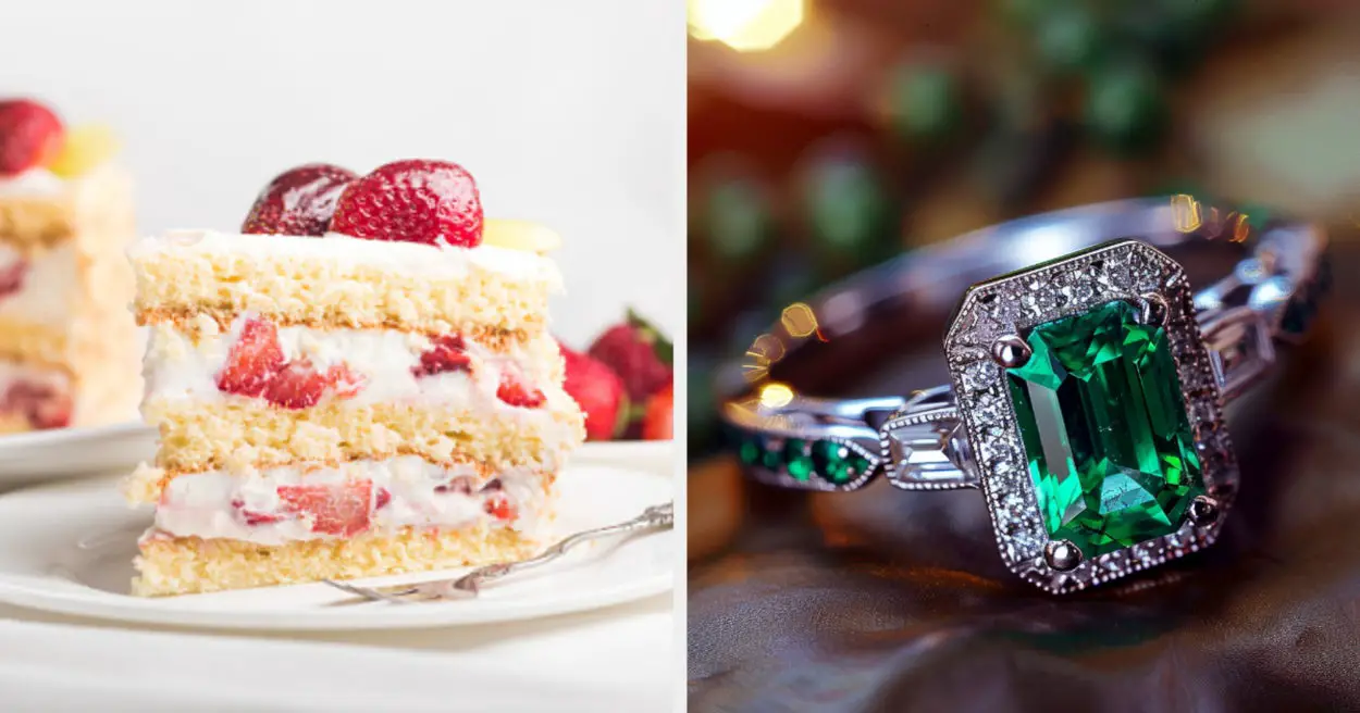 Curious To Know What Your Future Engagement Ring Will Look Like? Taste Test Some Wedding Cakes To Find Out!