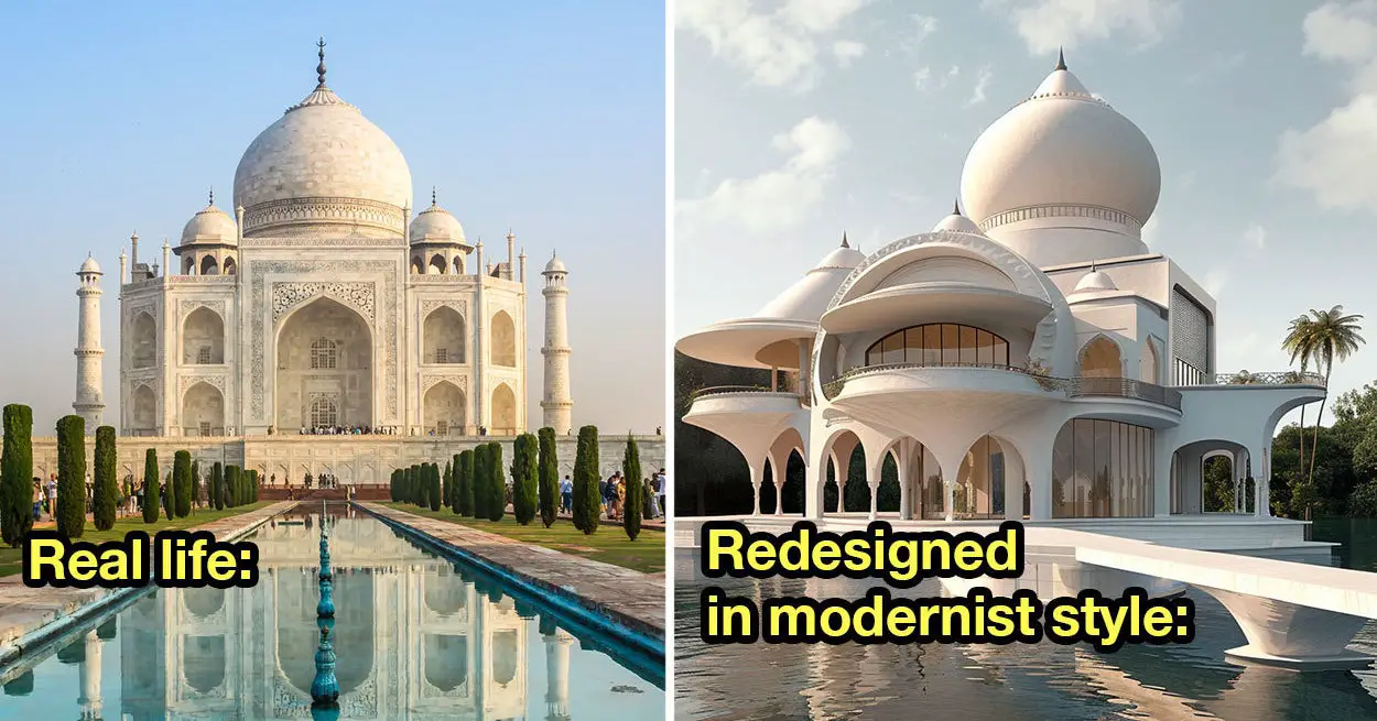 Iconic Landmarks Reconstructed in Alternate Eras
