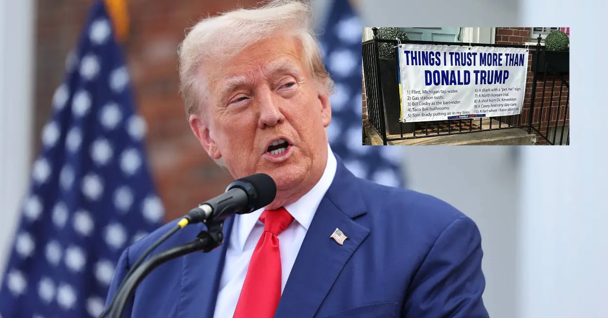 A "Things I Trust More Than Donald Trump" Yard Sign Is Going Viral