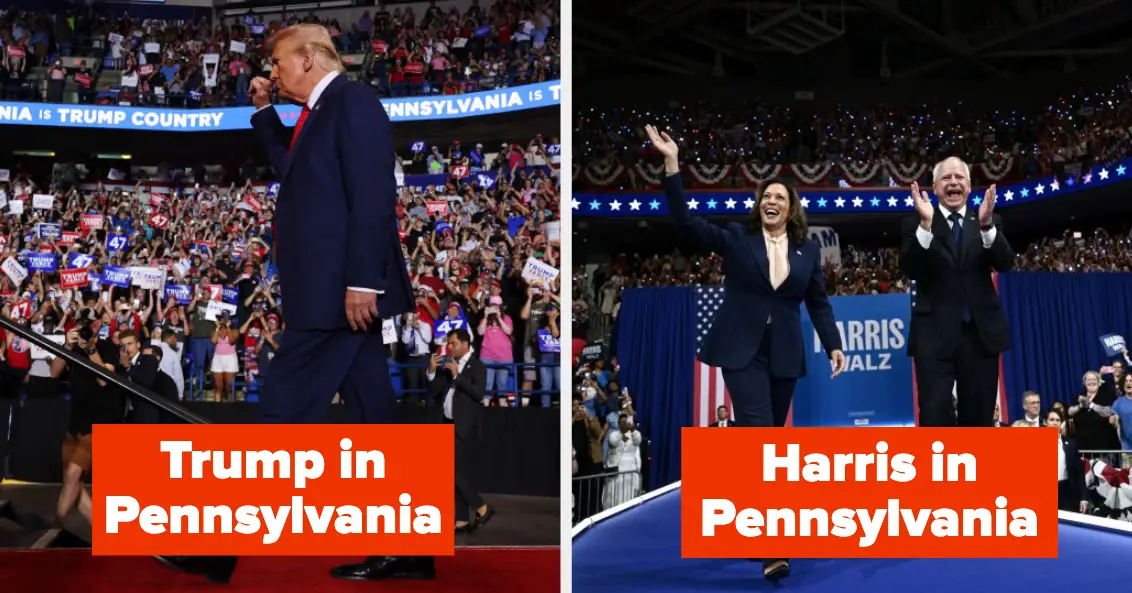 These Photos Reveal Just How Donald Trump's Rally Crowds Compare To Kamala Harris's