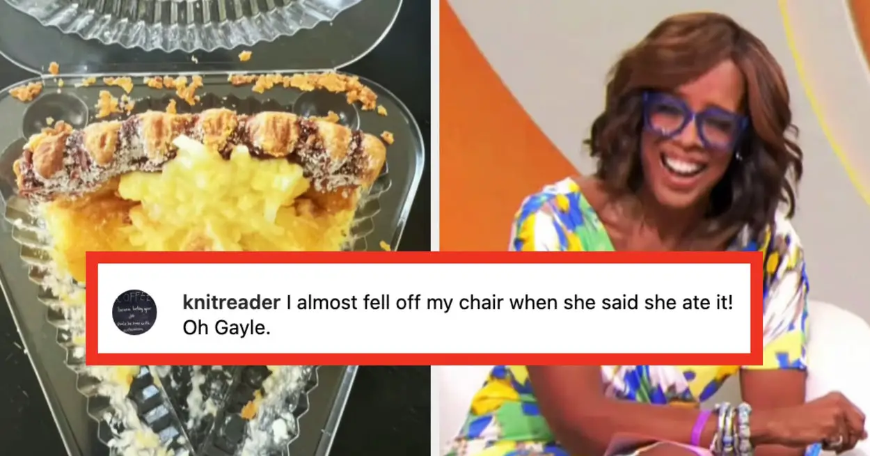 The Majority Of The World Thinks This Pie Was Half-Eaten, But Gayle King Swears It's Just Been Jostled During Delivery — Now, I Need To Know What You Think