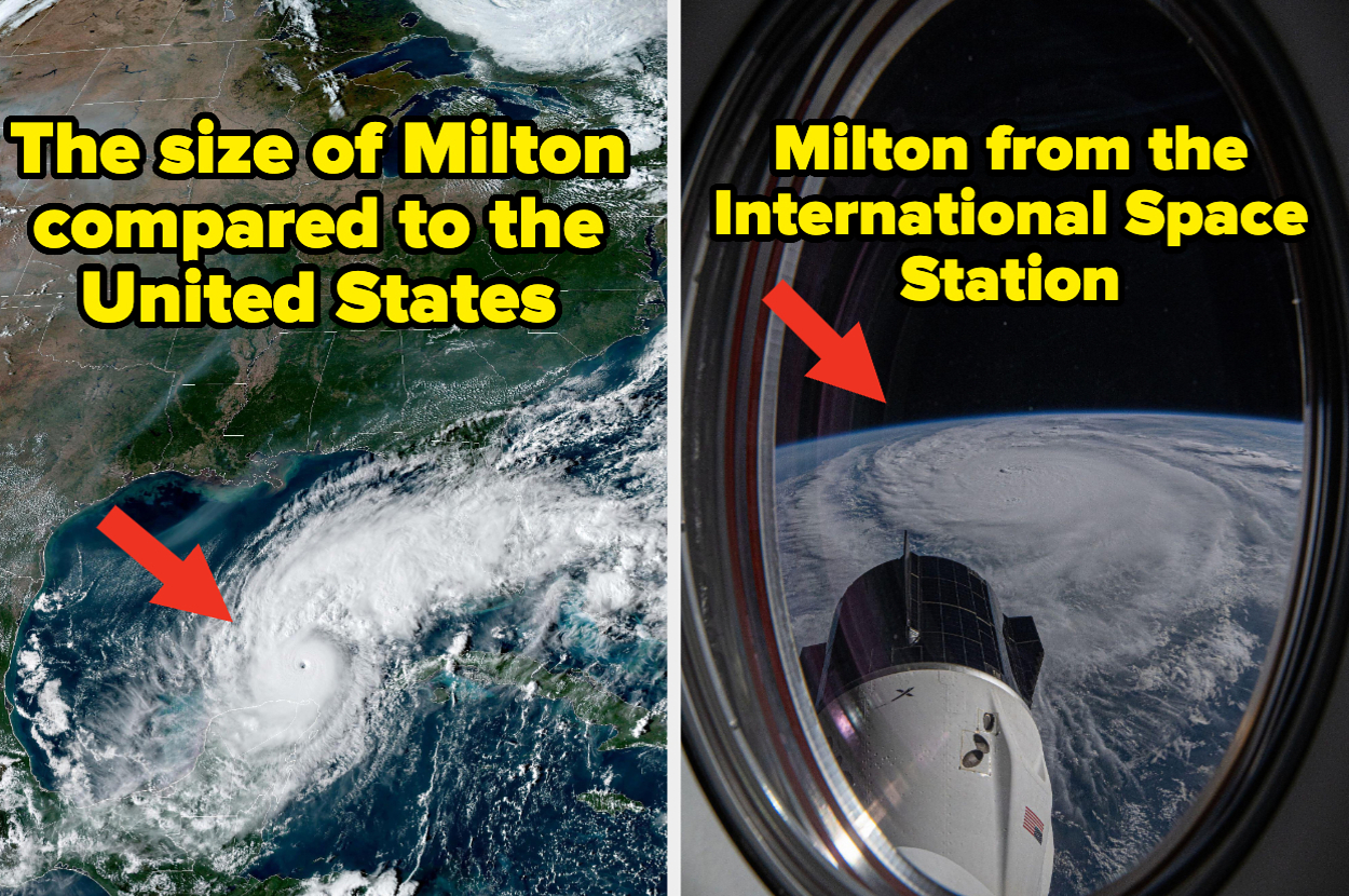 13 Absolutely Terrifying Pictures Of Hurricane Milton From Space That Put Into Perspective Just How Scary The Hurricane Is