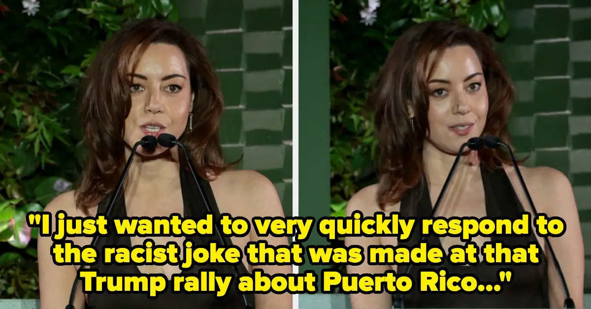 Aubrey Plaza Calls Out Puerto Rico Joke At Trump Rally